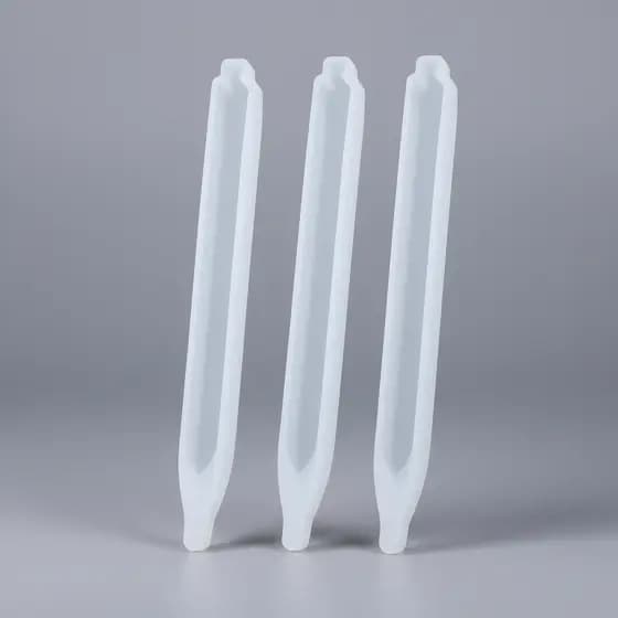 Kit 3 Moldes Silicone Criação De Caneta 03 Quadrada Resinas Artesanatos Trabalhos