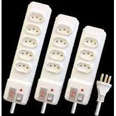 Filtro de Linha Tripolar Bivolt Com Fusível e Chave Disjuntara em Led 3 Tomadas a 5 Tomadas FC