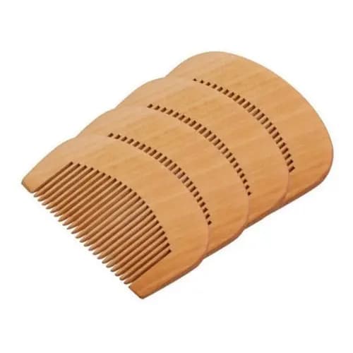 Pente De Bambu Meia Lua para Barba