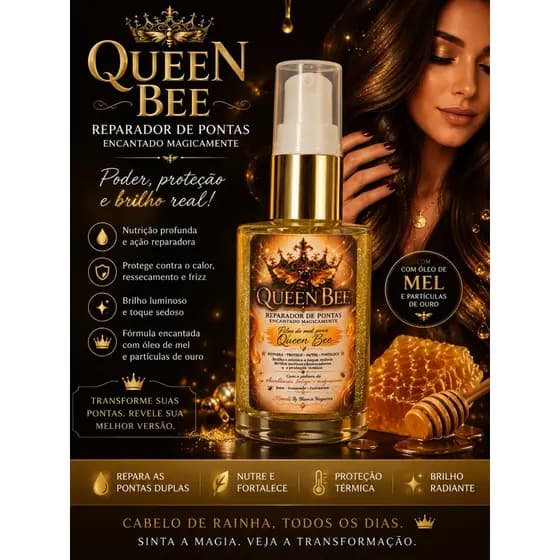 Óleo capilar mágico e perfume Queen Bee , óleo hoodoo ,oleo mágico