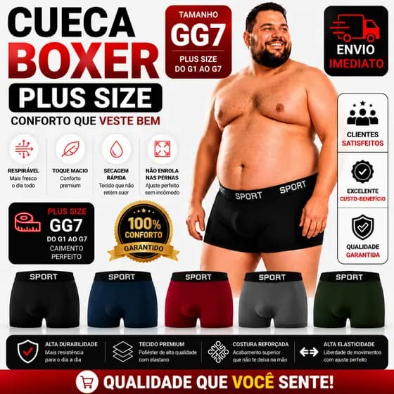 Cueca GG7 G7 plus size masculina