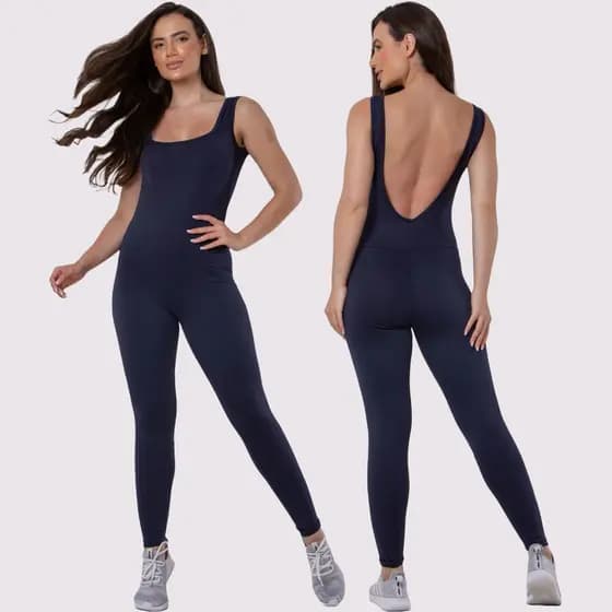 Macacão Feminino Suplex Longo Fitness Academia Ginastica Atacado Akira Fitness