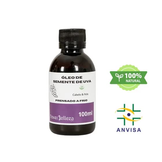 Óleo para Cabelo Semente de Uva Puro 100% Puro e Vegetal