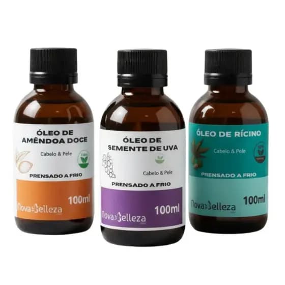 Óleo Vegetal para o Cabelo e Pele 100% Puro Prensado a Frio para Hidratação Umectação Capilar 100ml