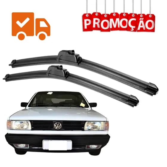Kit Palhetas Limpador Parabrisa Vw Gol Quadrado 1980 À 1996 Encaixe Gancho
