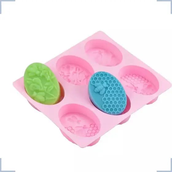 Forma Sabonete Silicone Oval (Molde Sabonete Caseiro) Artesanal