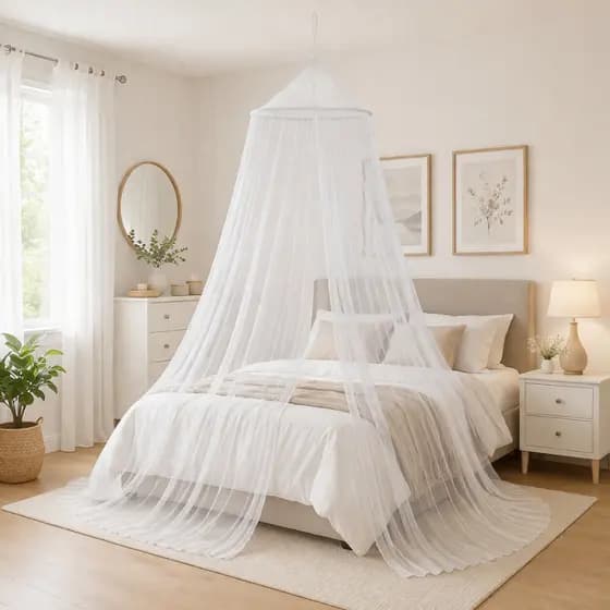 Mosquiteiro Teto Casal Box Queen Contra Mosquitos e Insetos Tecido Premium Branco com Elástico Promoção Mosqueteiro