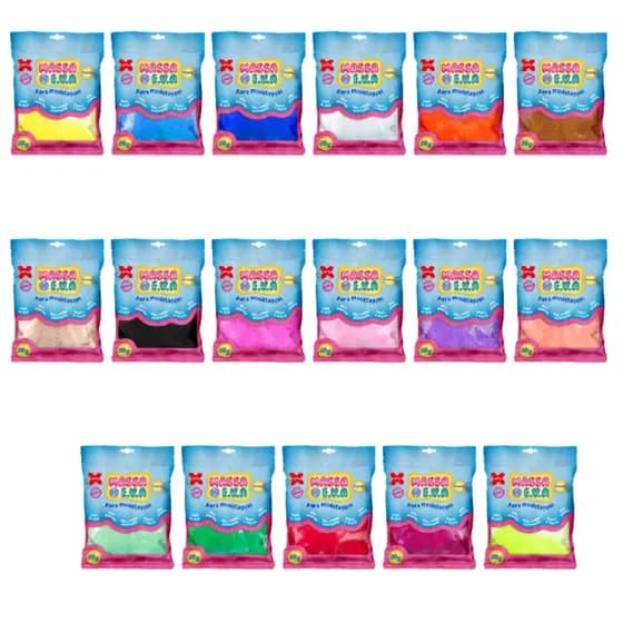 Kit com 3 pacotes de Massinha de Eva de 50g cada