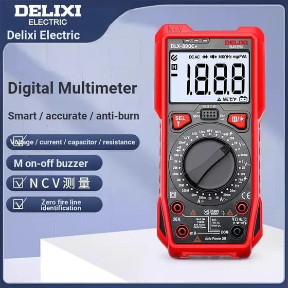 Multímetro Delisi 890D+/DLX890C+Reparação Multímetro Digital de Alta Precisão Automático Inteligente Anti-Queimadura