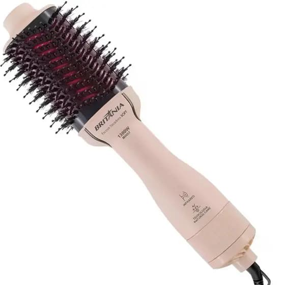 Escova Secadora Britânia Soft 4 Em 1 Rose 1300w Bivolt