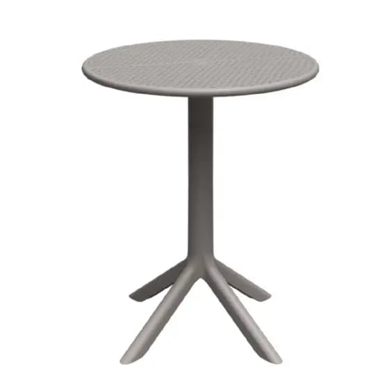 Mesa Redonda para Jardim Simpla 2 em 1 Cor Nude Forte Plástico