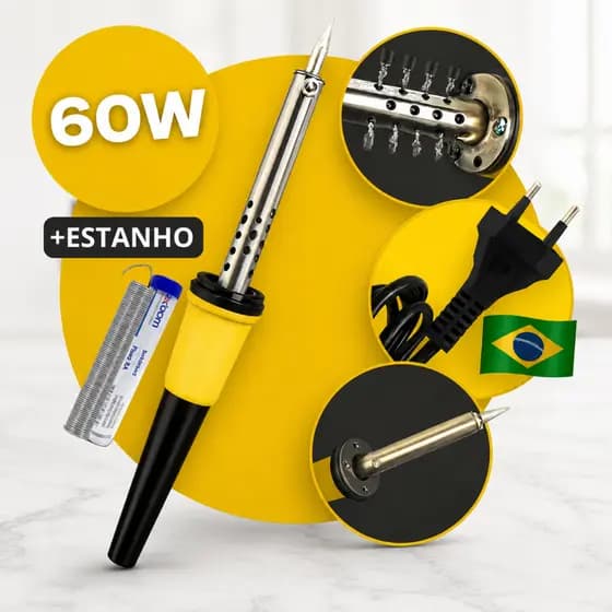 Kit Ferro de Solda 110/220V 60W 40W 30W Com Estanho Soldador Profissional 110v 220v Regulagem Temperatura