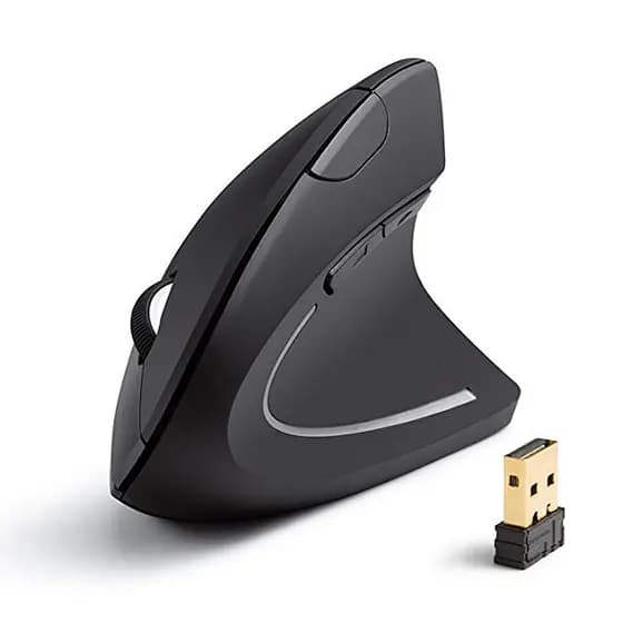 Mouse Vertical Ergonômico 2.4GHz Sem Fio 3 Ajustável DPI 800/1200/1600 6 Botões para Laptop PC...