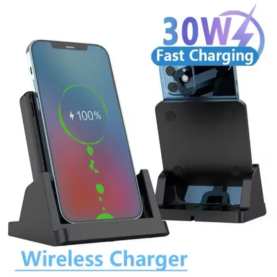Suporte E Carregador Por Indução Sem Fio 30w Para Celulares