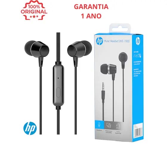 Fone De Ouvido HP P2 Intra Auricular - DHE-7000 Preto - Original