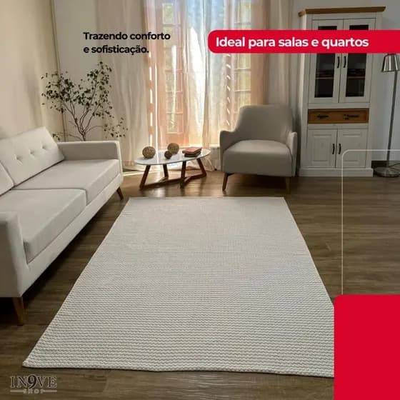Tapete 100% Algodão para Sala, Quarto e Beira-Cama - Diversas Medidas
