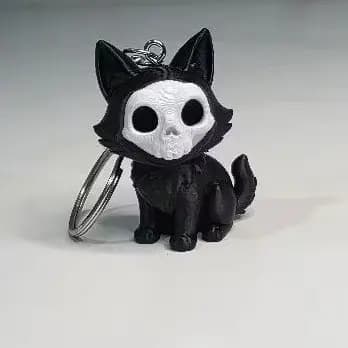 Chaveiro Gato Caveira – Impressão 3D