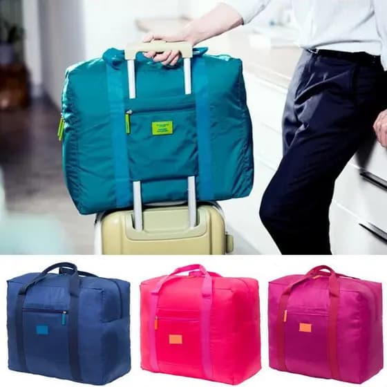 Bolsa Sacola Dobrável De Viagem Travel Bag Prende Na Mala ENVIO IMEDIATO