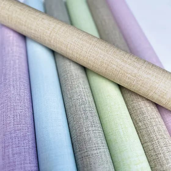 Papel De Parede Tecido Imita Algodão Em Relevo Com Textura Adesivo Vinilico Lávavel Sala Quarto