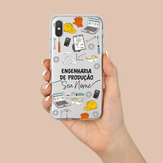 Capa Capinha de Celular Personalizada com sua Profissão - Engenharia de Produção