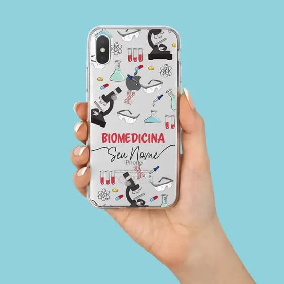 Capa Capinha de Celular Personalizada com sua Profissão - Biomedicina