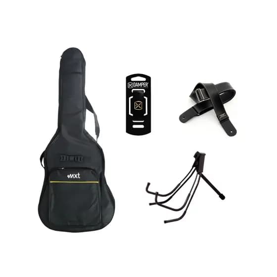 Kit Músico Suporte de Violão + Correia Ibox + Damper + Bag de Transporte Ibox, Mxt