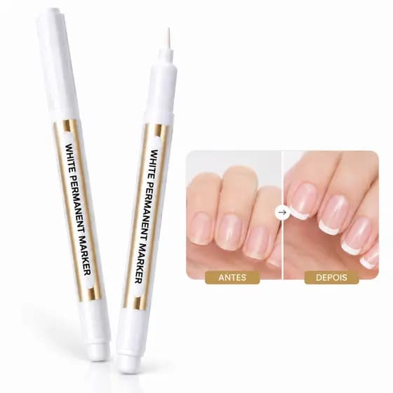 KIT Caneta Francesinha Profissional 1mm Unhas Perfeitas em Segundos