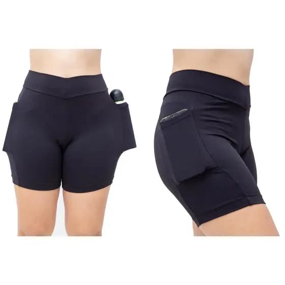 bermuda Bolso Para Corrida, Caminhada Academia Feminina Compressão