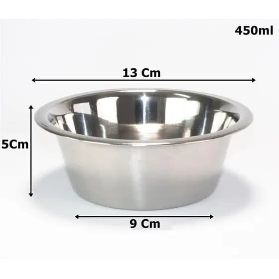 Kit 3 Tigelas Comedouro Inox 360 Ml Chalesco