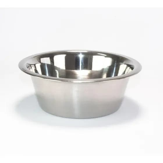 Kit 2 Tigelas Comedouro E Bebedouro Para Cães E Gatos Em Inox 360Ml Chalesco