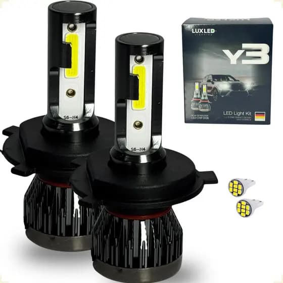 Kit de Lâmpadas Super Led Y3 22000 Lúmens Pingo T10 Alto Baixo Milha H1 H3 H4 H7 H11 H16 H27 HB3 HB4