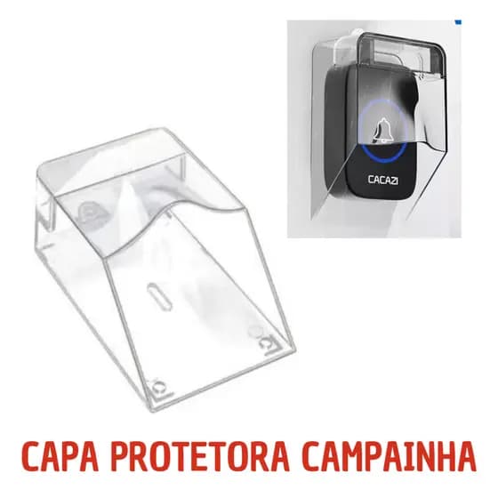 Capa Protetora A prova D'água para Campainha Sem Fio Proteção Contra Chuva Tempestade Acrílico Trasnparente