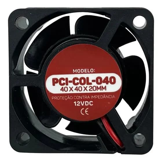 02 Pçs Ventilador Cooler Ventoinha 40x40x20mm 4cm 12v