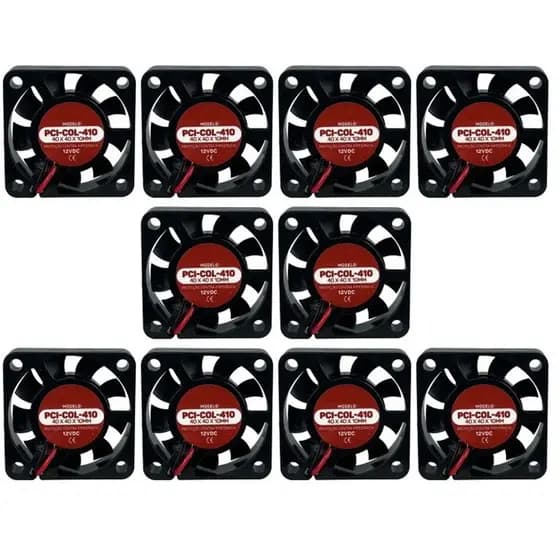 Kit 10 Pçs Ventoinha Cooler 40x40x10mm 40mm 4cm 12v