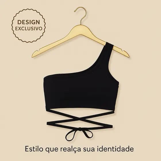 Top Fitness Moderno com Alça Única e Design Assimétrico Conforto e Estilo para Qualquer Ocasião