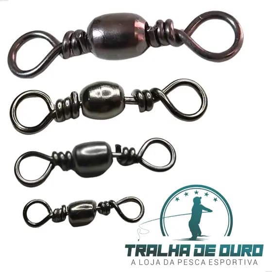 Kit 10un Girador de Pesca Destorcedor de Linha - DIVERSOS TAMANHOS