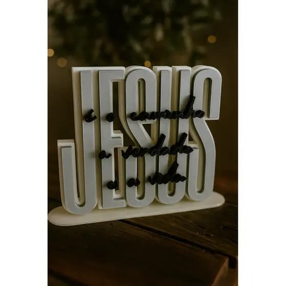 Placa Decorativa Cristã – Jesus é o caminho a verdade e a vida
