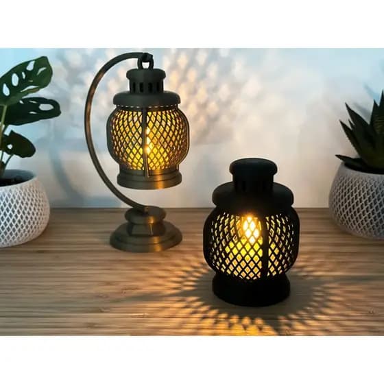Luminária Lamparina - Decoração Rústica Para Sala Quaro Escritório