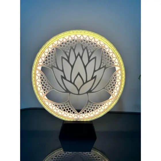 Lúminária Flor de Lótus Para Quarto Meditação