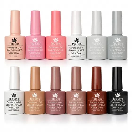 Kit 12 Esmaltes de Unhas em Gel XD/K&S/lirio LED UV COLEÇÕES soak-off kit Manicure