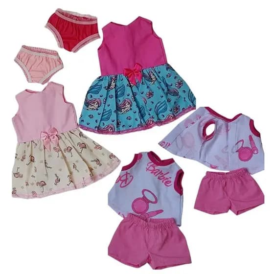 Roupa Boneca Our Generation Kit 6 Peças Vestido Calcinha Pijama Curto American Grill(leia descrição)