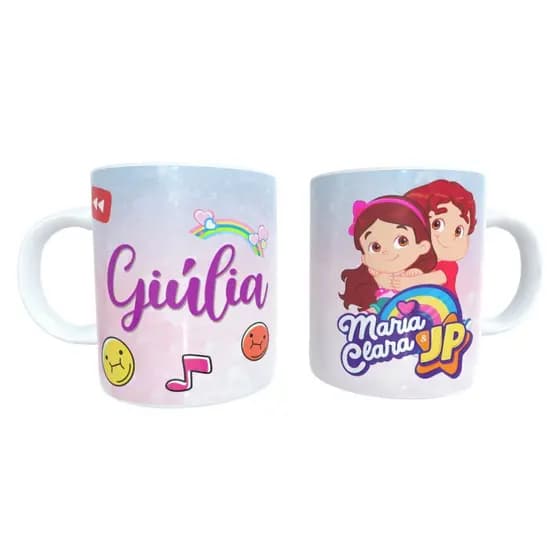 Caneca Maria Clara e JP Personalizada com Nome Infantil