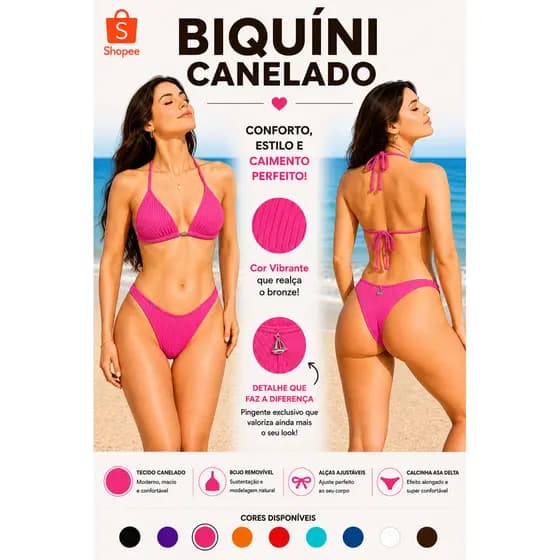 Biquíni fio duplo, busto cortininha com Bojo, biquini feminimo, biquini praia férias moda praia, férias, moda feminina