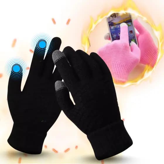 Luva Inverno Celular Touch Screem Sensível ao Toque Unissex Mexer no Celular Masculina e Feminina Tamanho Único Básica