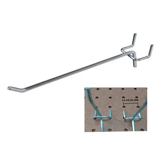 Gancho Eucatex Para Painel Perfurado de 20cm kit com 60 unidades