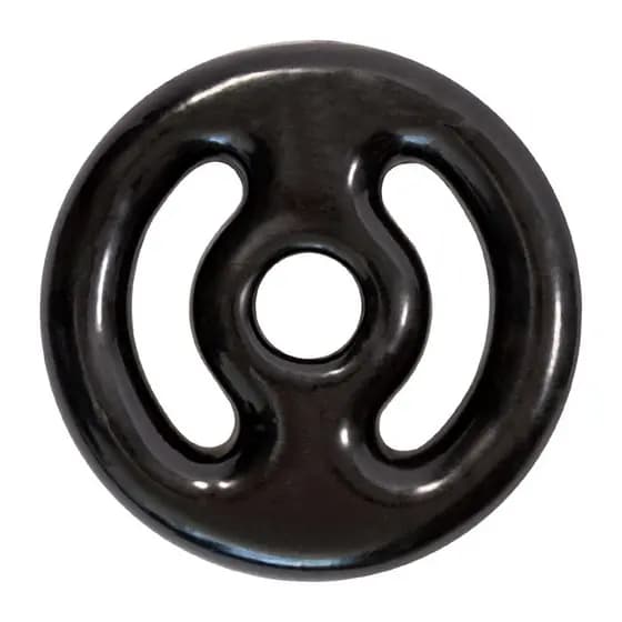 Anilha Emborrachada 4kg Anilha Profissional Vazada em Ferro Fundido Revestida em PVC, 3,5cm, Alta Durabilidade
