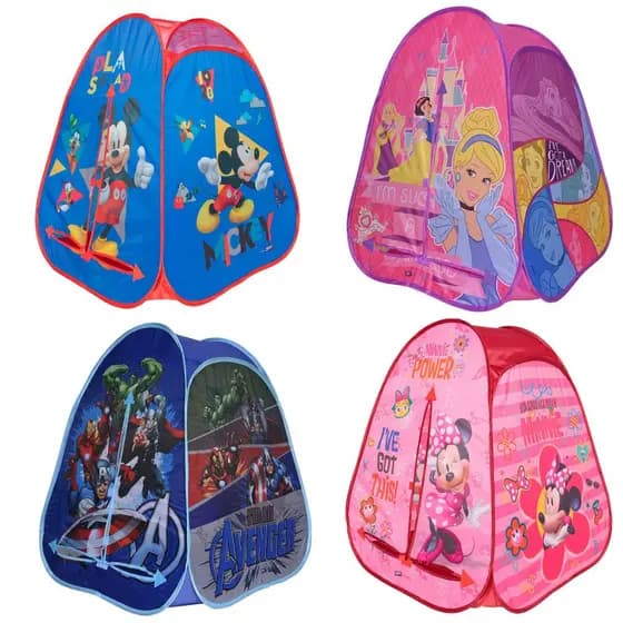 Barraca Infantil Portátil Disney Menina Menino Tenda Cabana Brinquedo Zippy Toys