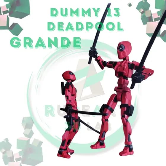 Deadpool Dummy 13 Tamanho G 20cm Totalmente Articulado Boneco # MONTADO Brinquedo + Pack Armas Edição Limitada Exclusivo