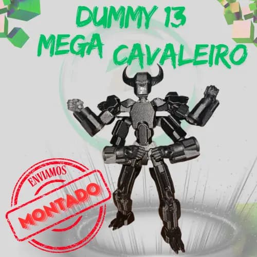 Boneco Dummy 13 - Mega Cavaleiro Armadura Potente - Totalmente Articulado Boneco # MONTADO # Brinquedo Exclusivo