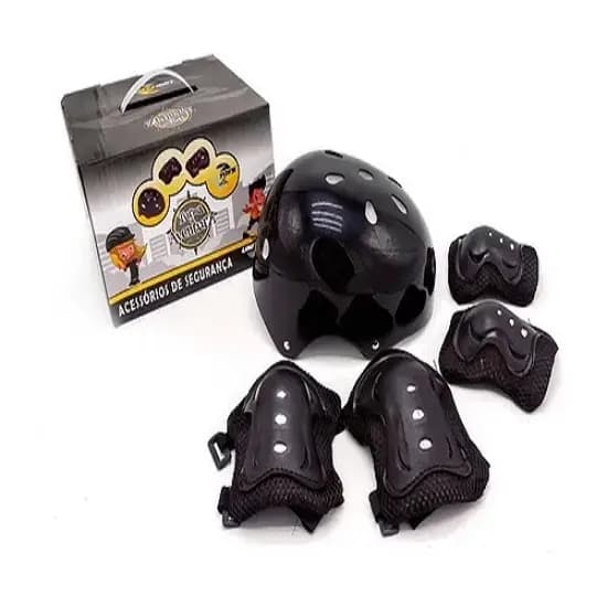 Kit De Protecao Infantil Capacete Cotoveleira Skate Unitoys